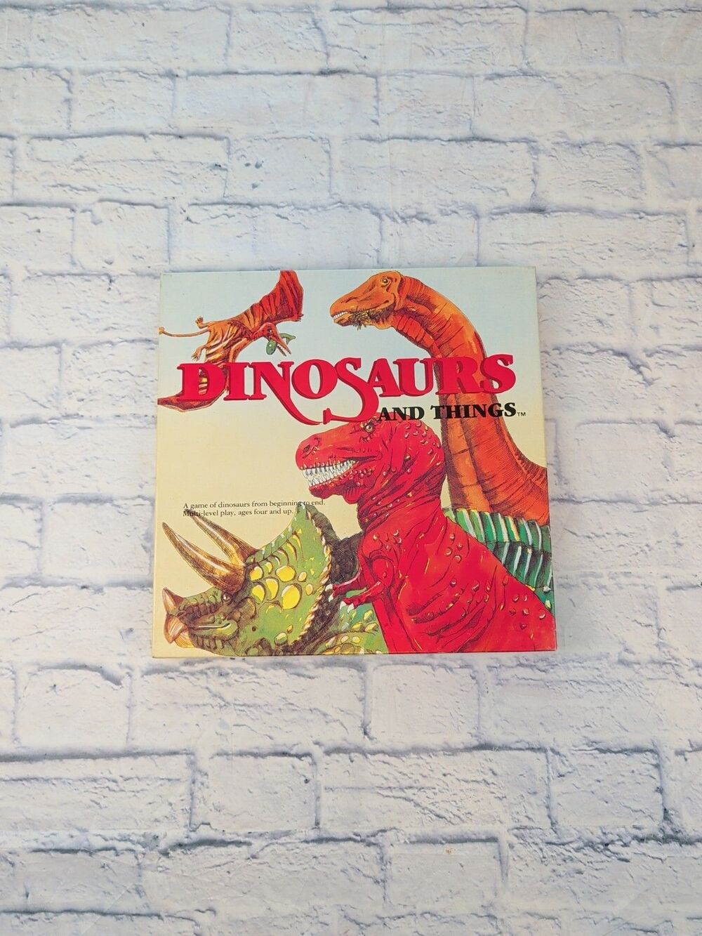 Vintage Dinosaurs and Things Puzzle Board Game 1986 Great Condition